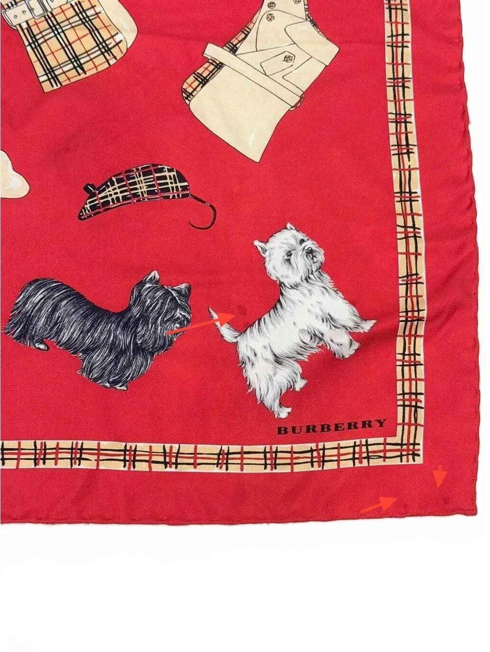Burberry Vintage Red Nova Check Plaid Dog Breed Novelty 18.5